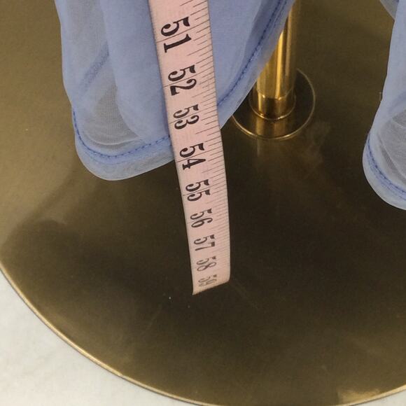 BLOOMCHIC 18-20 2X Plus Baby Blue V Neck Elastic Waist Tulle Midi Dress NWT B100 - Picture 3 of 9